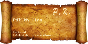 Pákh Kira névjegykártya